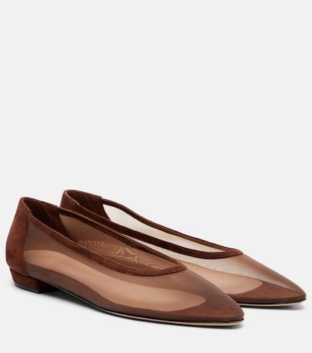 Ballerines Amelia en organza et daim - Gianvito Rossi - Modalova