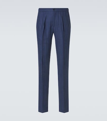 Pantalon droit en laine et lin - Rubinacci - Modalova