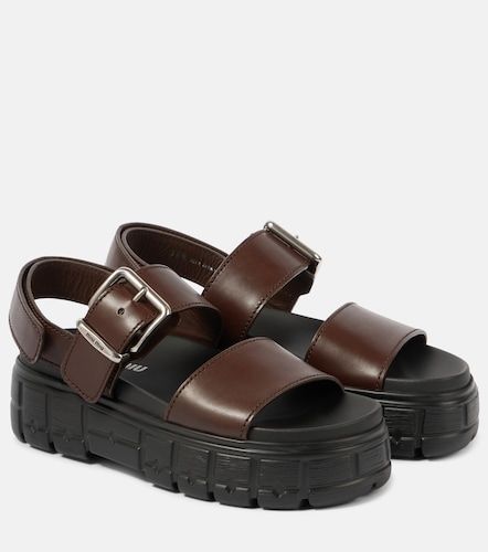 Sandales à plateforme 50 en cuir - Miu Miu - Modalova