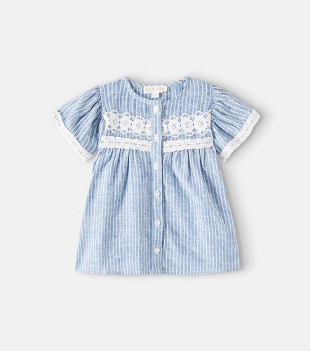 Bébé – Robe Morlina rayée en lin et coton - Louise Misha - Modalova