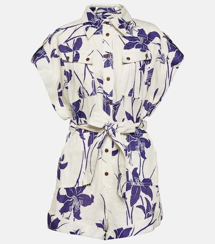 Combi-short Acadian en lin floral - Zimmermann - Modalova