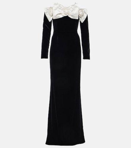 Robe en velours à nœud - Alessandra Rich - Modalova