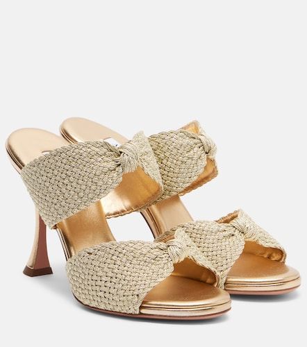 Mules Smile à effet raphia - Aquazzura - Modalova