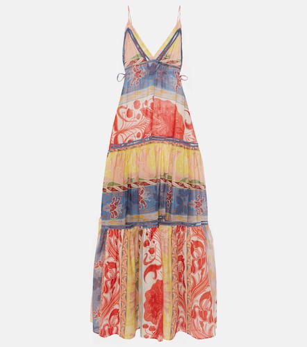 Robe longue imprimée en coton et soie - Etro - Modalova