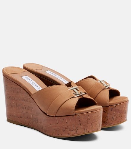Mules compensées Leda en daim - Jimmy Choo - Modalova