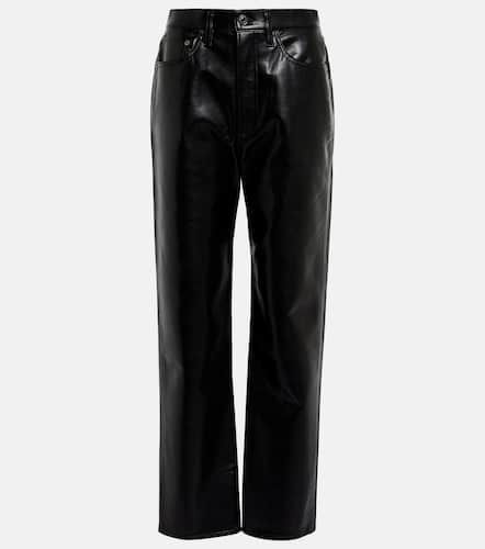 Pantalon 90s Pinch Waist en cuir mélangé - Agolde - Modalova