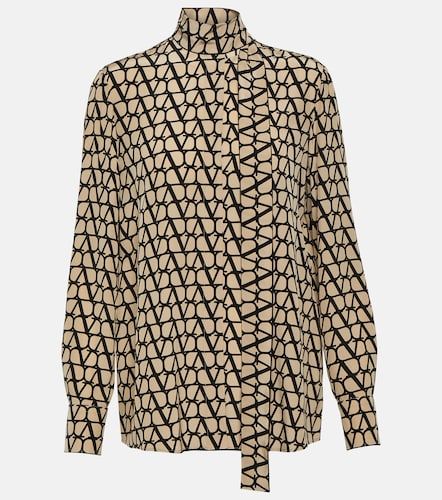 Blouse Toile Iconographe en crêpe de Chine de soie - Valentino - Modalova