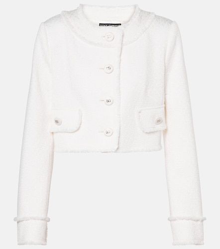 Veste courte en tweed de laine mélangée - Dolce&Gabbana - Modalova