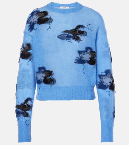 Pull intarsia en coton, alpaga et laine - Erdem - Modalova