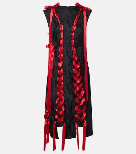 Robe midi en brocart et satin - Simone Rocha - Modalova