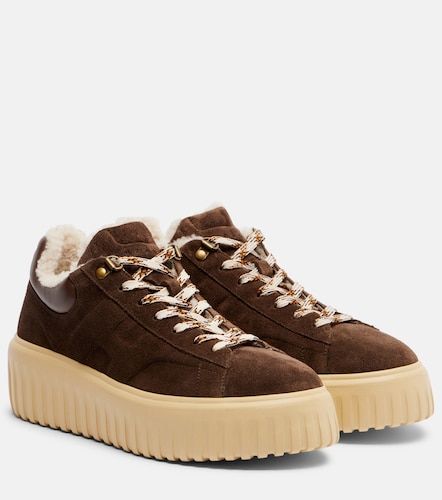 Baskets H-Stripes à plateforme en daim - Hogan - Modalova