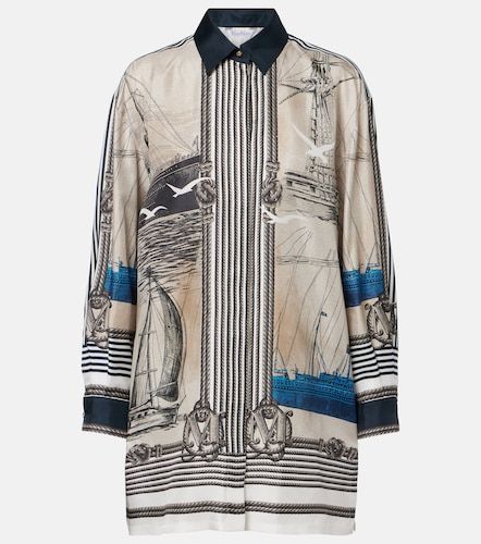 Chemise oversize en soie à imprimé - Max Mara - Modalova