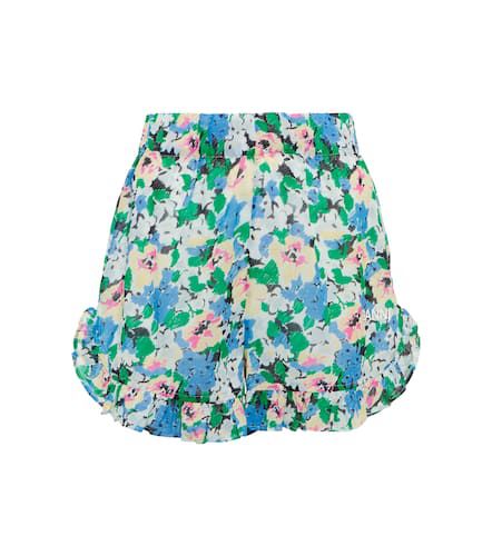 Ganni Short en coton à fleurs - Ganni - Modalova