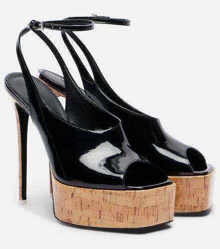 Sandales Ornella à plateau en cuir verni - The Attico - Modalova