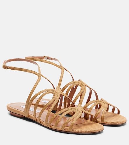 Sandales Serenade en raphia - Aquazzura - Modalova