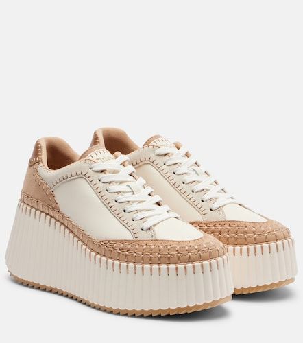 Chloé Baskets compensées Nama en cuir - Chloe - Modalova