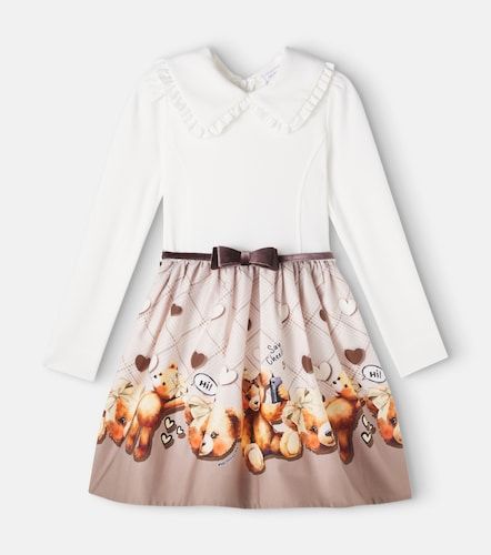 Robe imprimée en coton mélangé - Monnalisa - Modalova