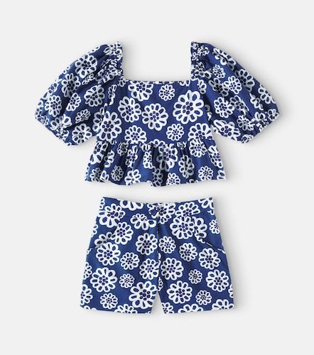 Fábula Set top et short en coton à fleurs - Fabula - Modalova