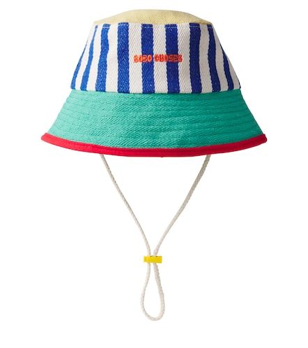 Chapeau bob rayé en coton - Bobo Choses - Modalova