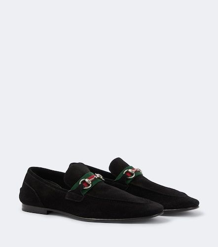 Mocassins Como Horsebit en daim - Gucci - Modalova