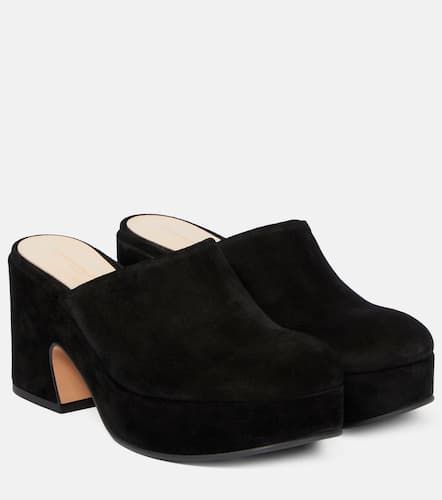 Mules Lyss  plateforme en daim - Gianvito Rossi - Modalova