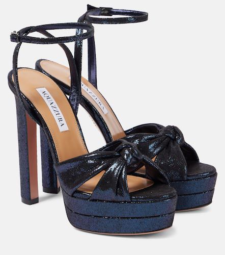 Sandales Cupid Plateau 130 en satin - Aquazzura - Modalova