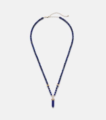 Collier en or 14 ct, diamants et lapis - Sydney Evan - Modalova