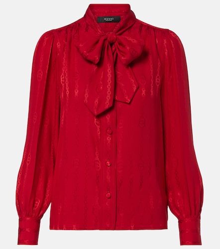 Gucci Blouse Interlocking G en soie - Gucci - Modalova