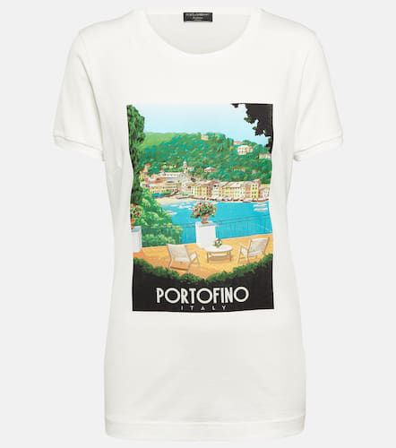 T-shirt Portofino imprimé en coton - Dolce&Gabbana - Modalova
