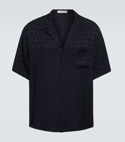 Valentino Chemise en soie à logo - Valentino - Modalova