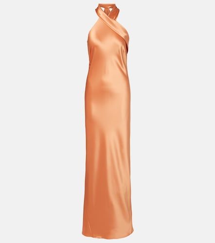 Galvan Robe longue Pandora en satin - Galvan - Modalova