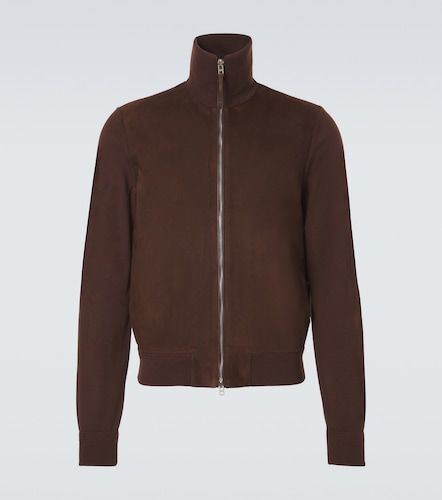 Pull en laine mélangée à empiècements en daim - Tom Ford - Modalova