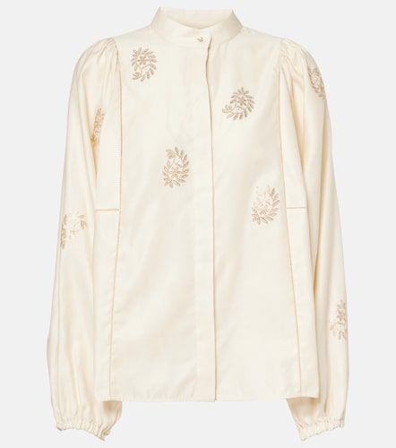 Blouse Caladio en satin de coton à ornements - Max Mara - Modalova