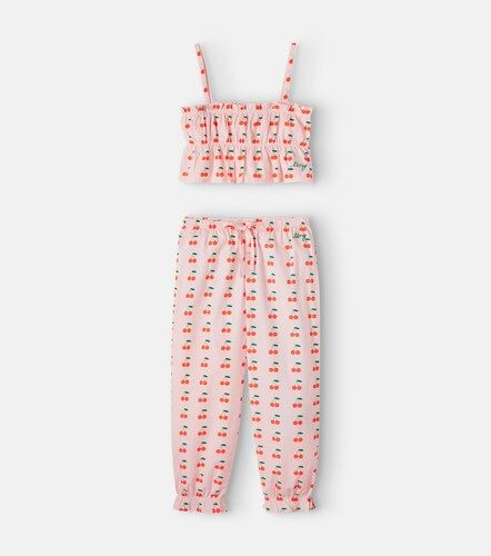 Ensemble top et pantalon Cherries en coton - Tinycottons - Modalova