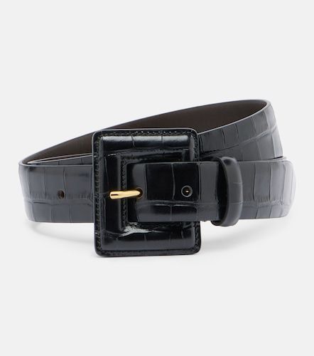 Ceinture Soma en cuir façon croco - Nour Hammour - Modalova