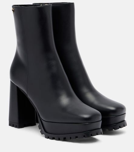 Bottines à plateau en cuir - Gianvito Rossi - Modalova