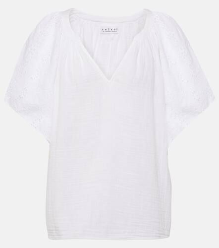 Velvet Top Tish brodé en coton - Velvet - Modalova