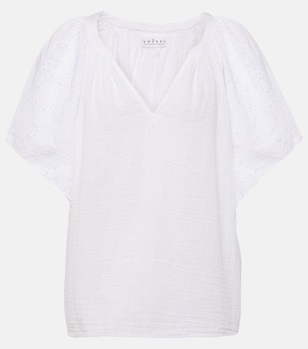 Top Tish en coton à broderies - Velvet - Modalova