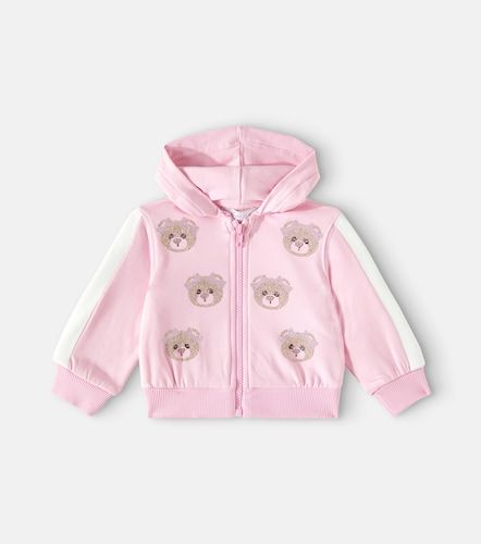 Bébé – Sweat-shirt à capuche en coton mélangé à ornements - Monnalisa - Modalova