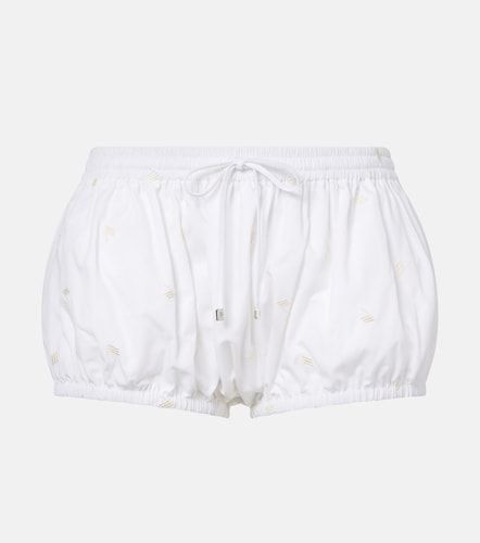 Short en coton mélangé à broderie - The Attico - Modalova