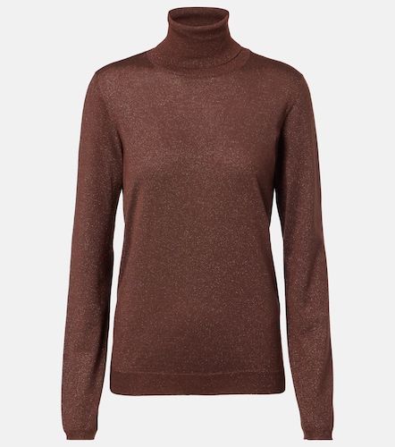 Pull à col roulé en cachemire et soie mélangés - Brunello Cucinelli - Modalova