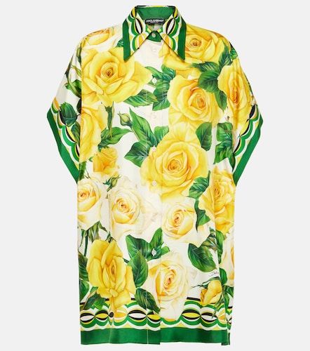 Blouse en soie à imprimé floral - Dolce&Gabbana - Modalova