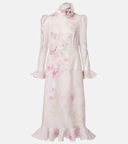 Robe midi Crush en lin et soie - Zimmermann - Modalova