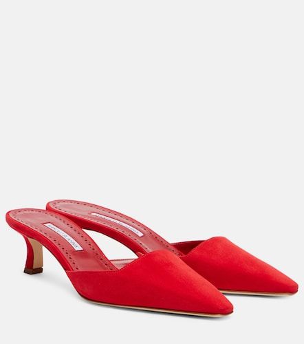Mules Moiramu en daim - Manolo Blahnik - Modalova