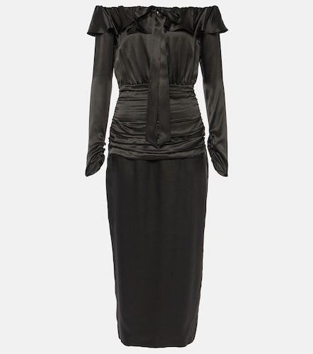 Robe à épaules dénudées en soie - Alessandra Rich - Modalova