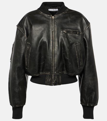 Veste bomber New Lomber en cuir - Acne Studios - Modalova