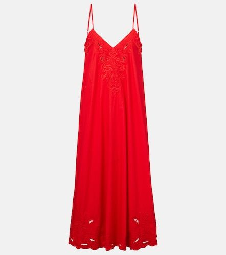 Robe midi brodée en coton - Juliet Dunn - Modalova