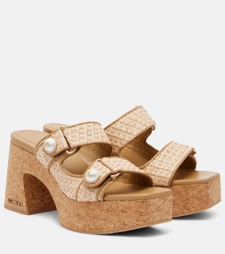 Mules compensées Fayence 95 en cuir - Jimmy Choo - Modalova