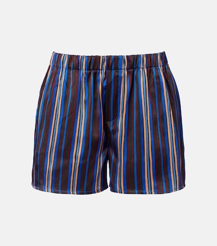 Short de pyjama Franca rayé en soie - Asceno - Modalova