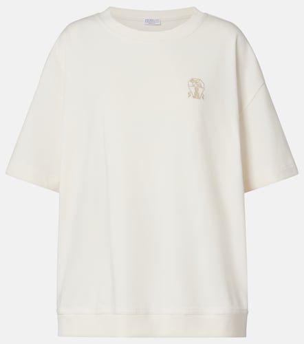 T-shirt en coton à logo - Brunello Cucinelli - Modalova